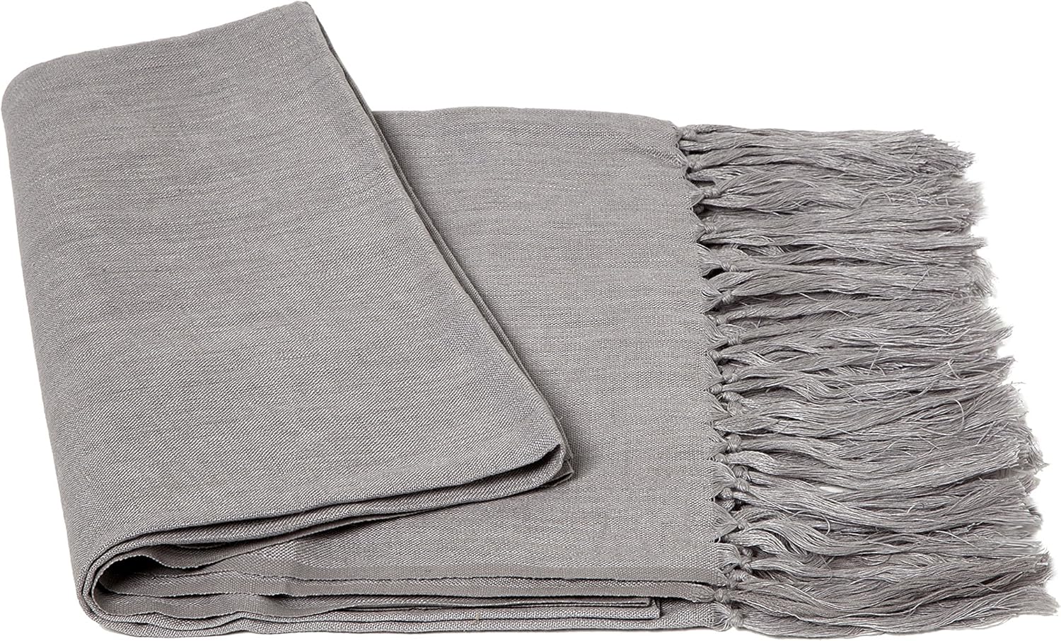 100% Linen Solid Throw Z1076