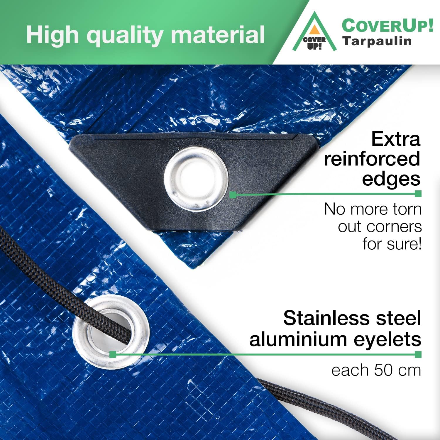 20 x 30 Waterproof Tarpaulin with Eyelets, Pack of 2 D818630