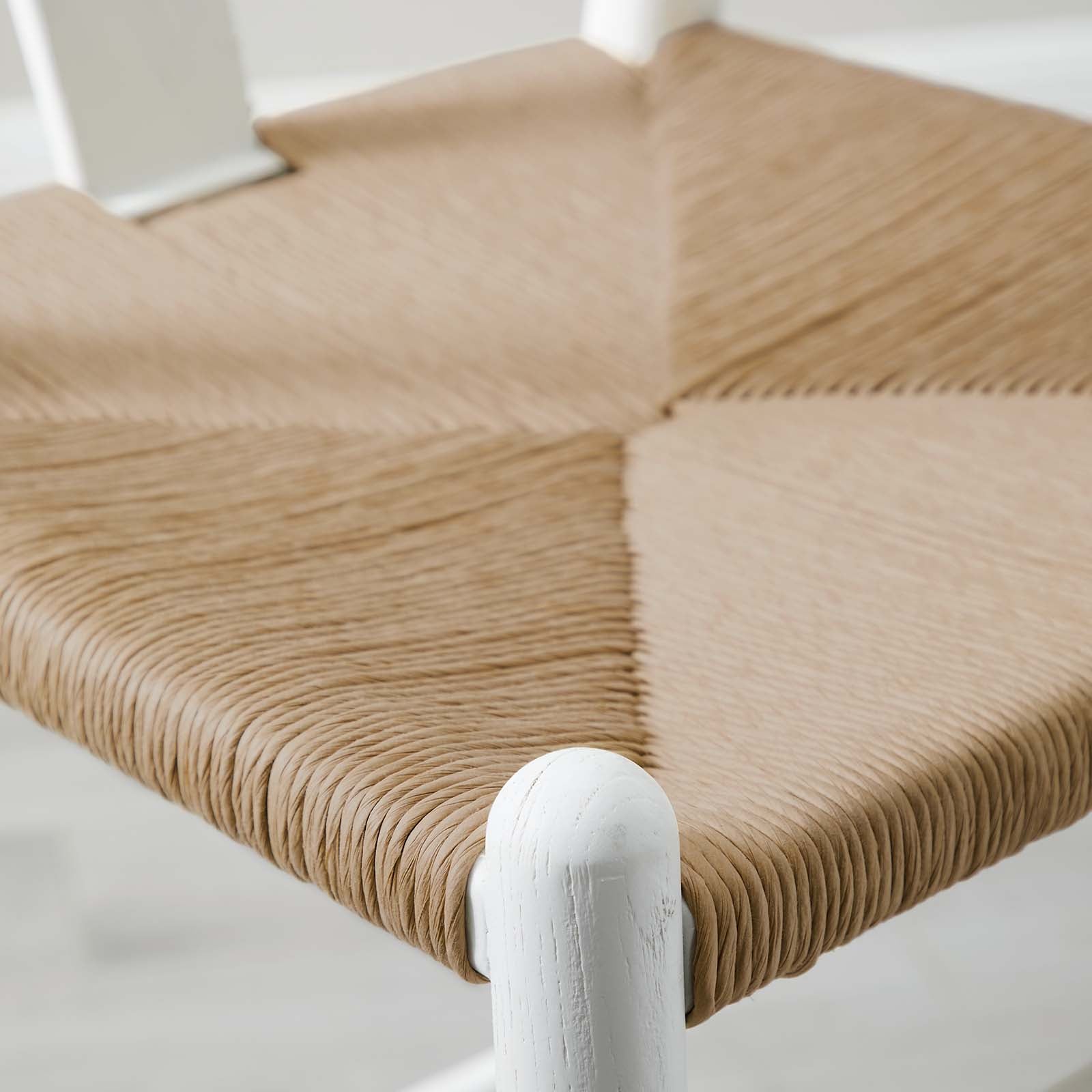 White Wood Counter Stool Set of 2 E36389