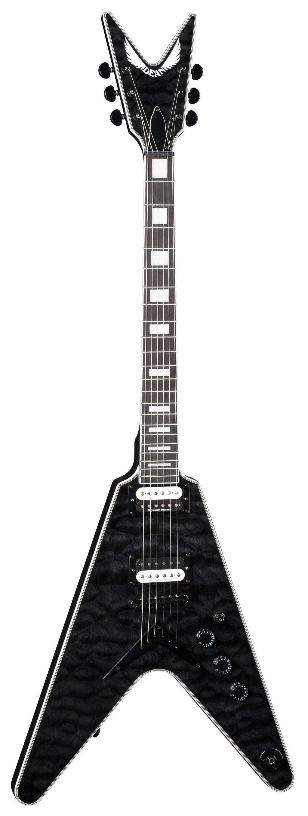 Trans Black Quilt Top Electric Guitar L261