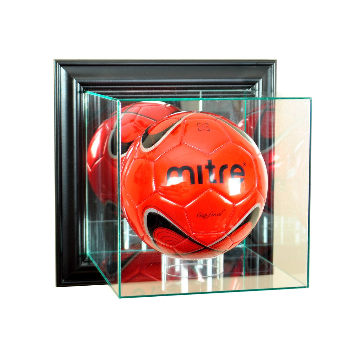 Black Wood Soccer Display Case Y18379