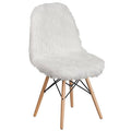 White Shaggy Dog Accent Chair M7114