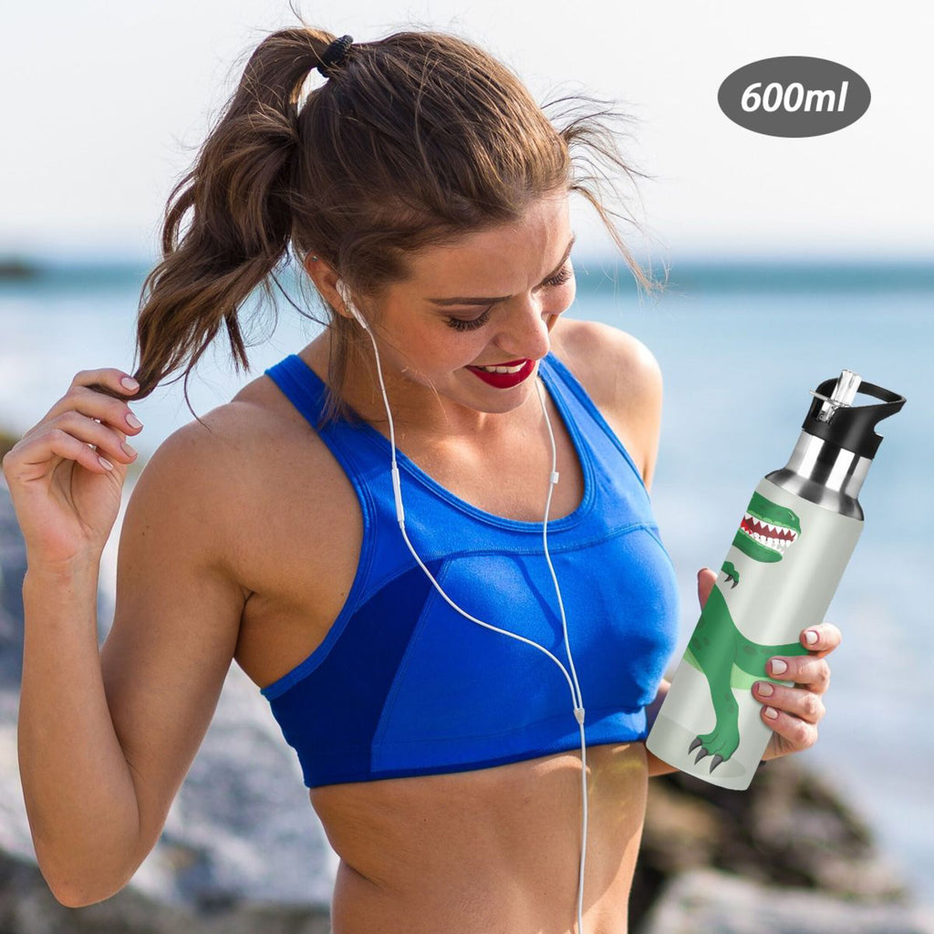 Stainless Steel Vacuum Insulated Water Bottle with Straw Lid 20 OZ Q66603