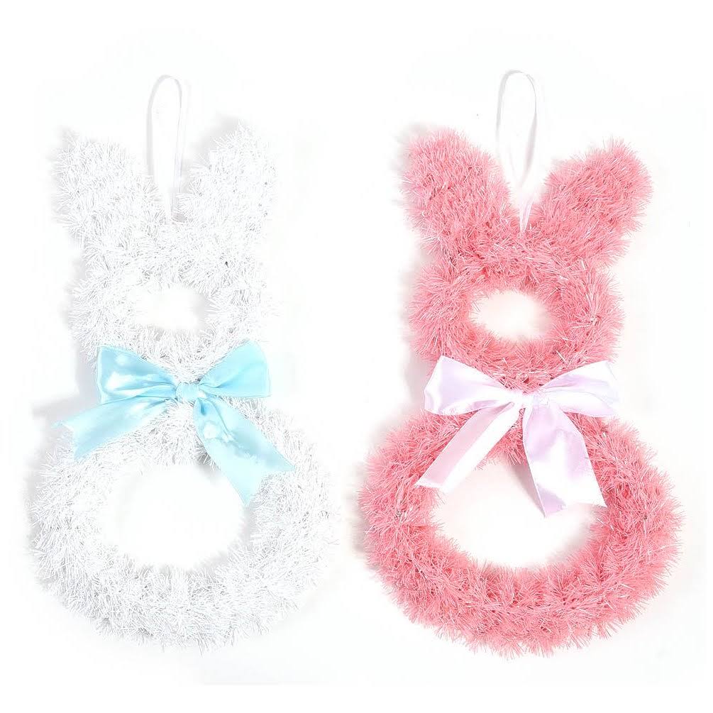 Case of 48 Easter Tinsel Bunny Hanging Decorations C142