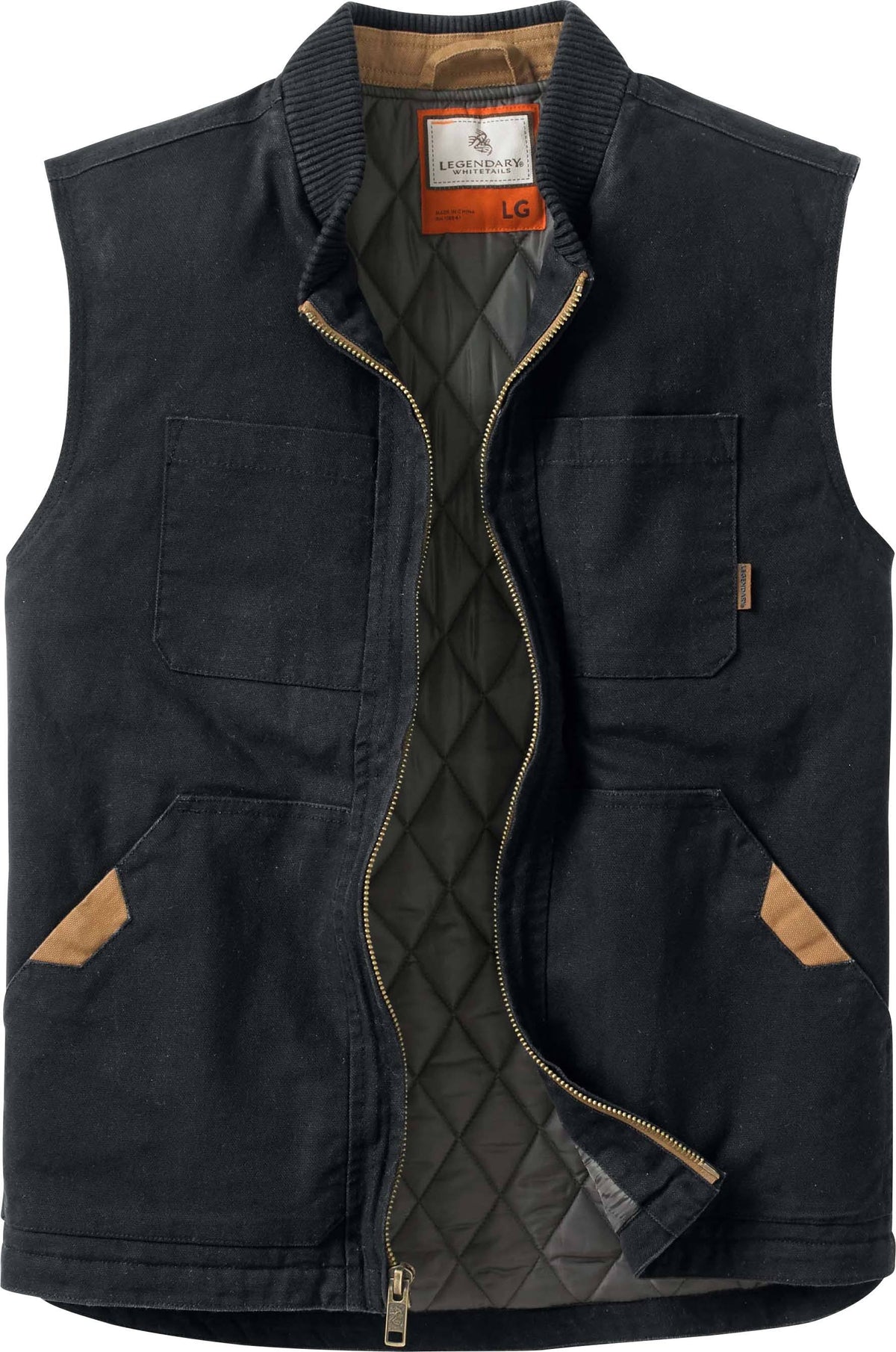 Black Medium Canvas Trail Vest S1128