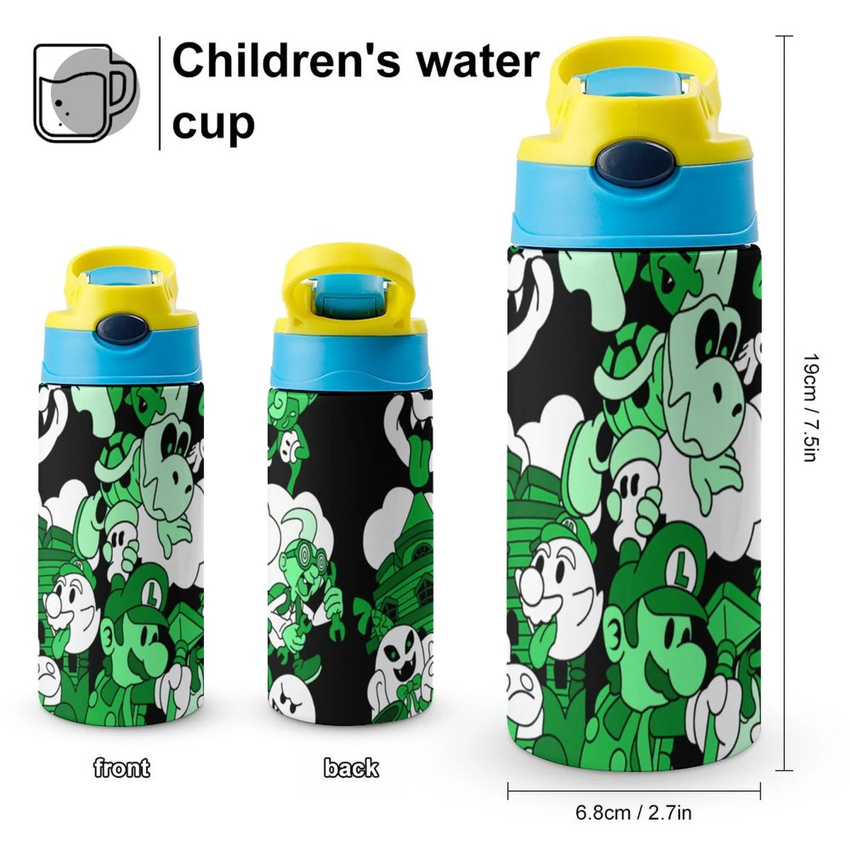 Insulated Stainless Steel Water Bottle with Straw I534554