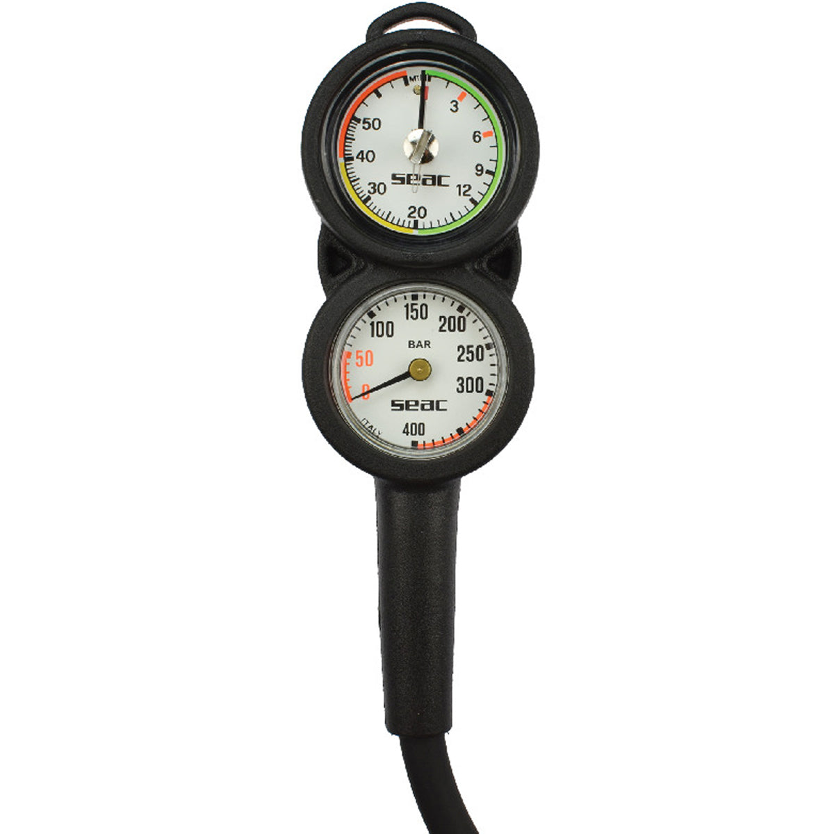 Black/Red Console Pressure Gauge & Depth Gauge X679