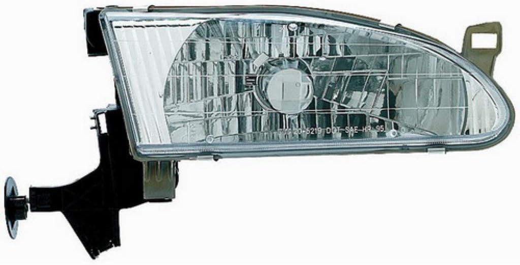 Passenger Side Headlight Assembly for Toyota Corolla 1998 1999 2000, Bulbs Included, Pack of 2 Q25244