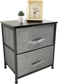 Gray 2 Drawer Fabric Storage Dresser V4702