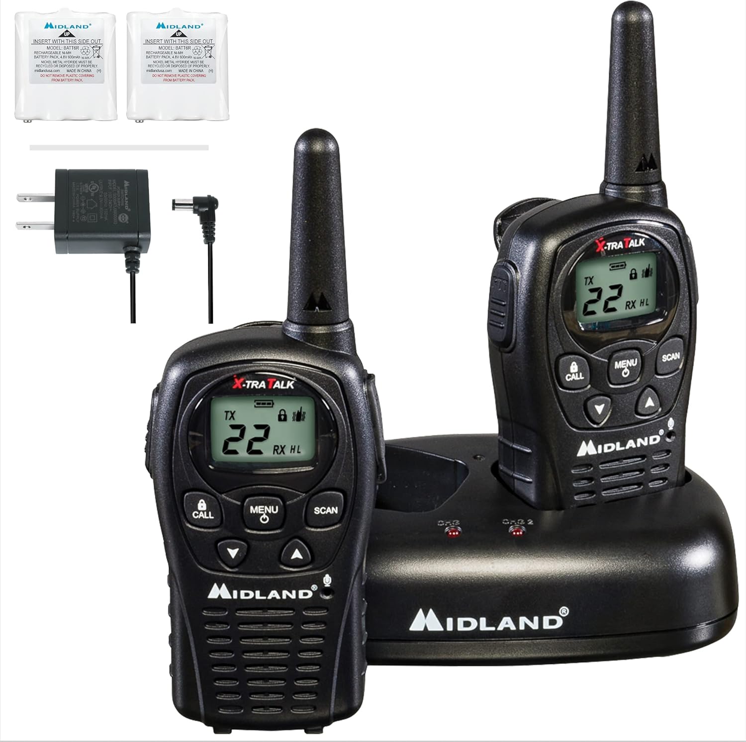 22 Channel FRS Walkie Talkies, Mossy Oak Camo, 2-Pack B136
