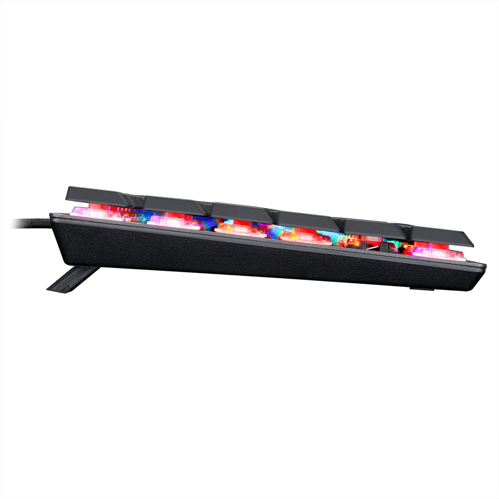 Wireless Bluetooth Mechanical Gaming Keyboard with RGB Backlit Blue Switches E16638
