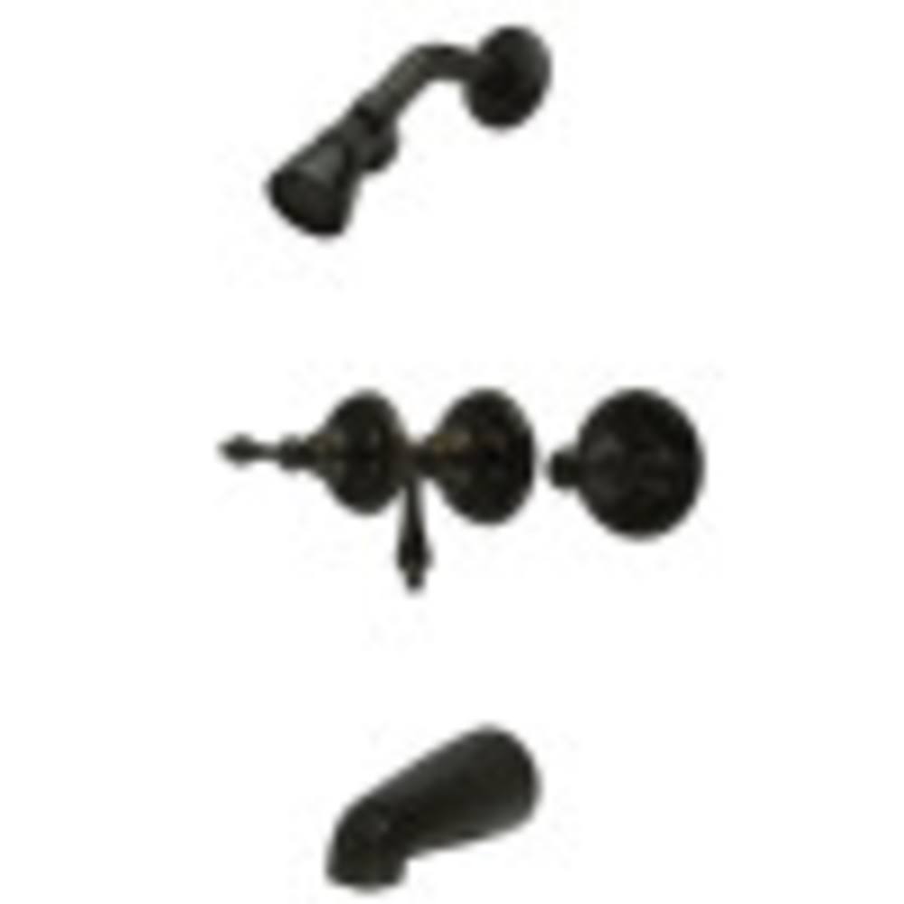 Oil Rubbed Bronze Three Handle Tub & Shower Faucet M65578