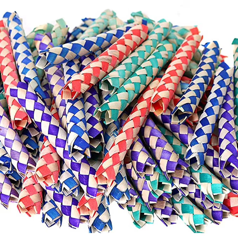Classic Chinese Bamboo Finger Traps, Pack of 72, Assorted Colors S120