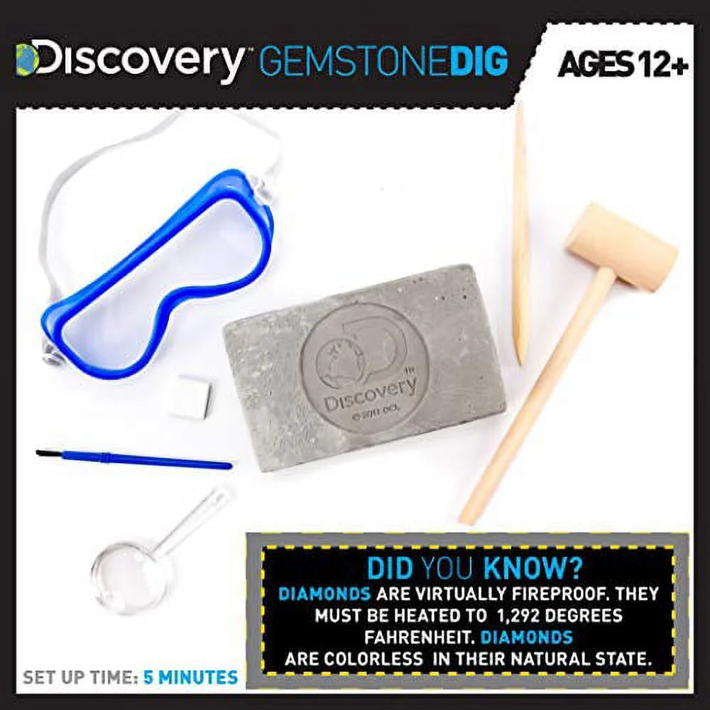Gemstone Dig Stem Science Kit, Excavate 11 Real Gemstones Q407474