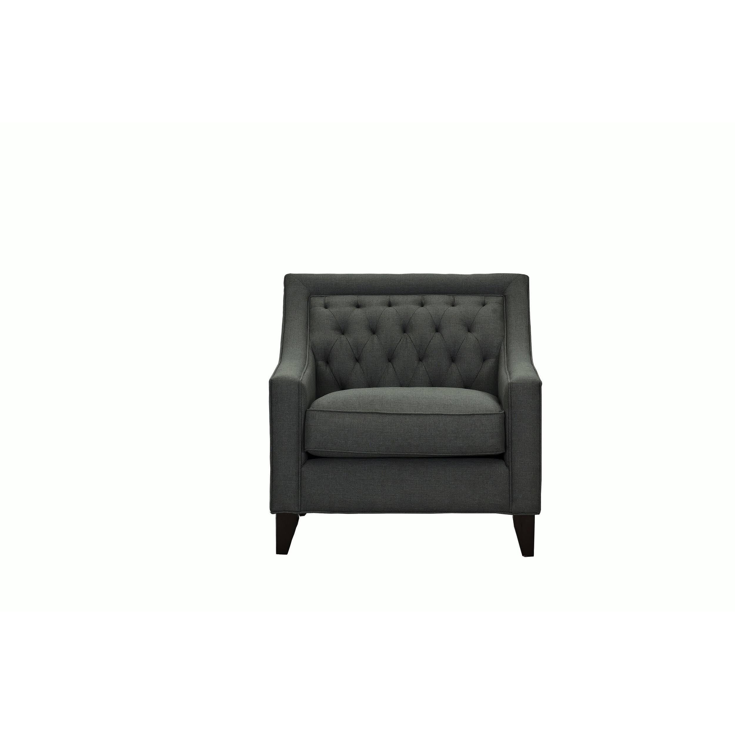 Beige Linen Tufted Club Chair C671973