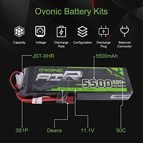 2x 5500mAh 50C 3S 11.1V Lipo Battery Deans B614