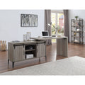 Gray Oak Writing Desk with USB Z192202